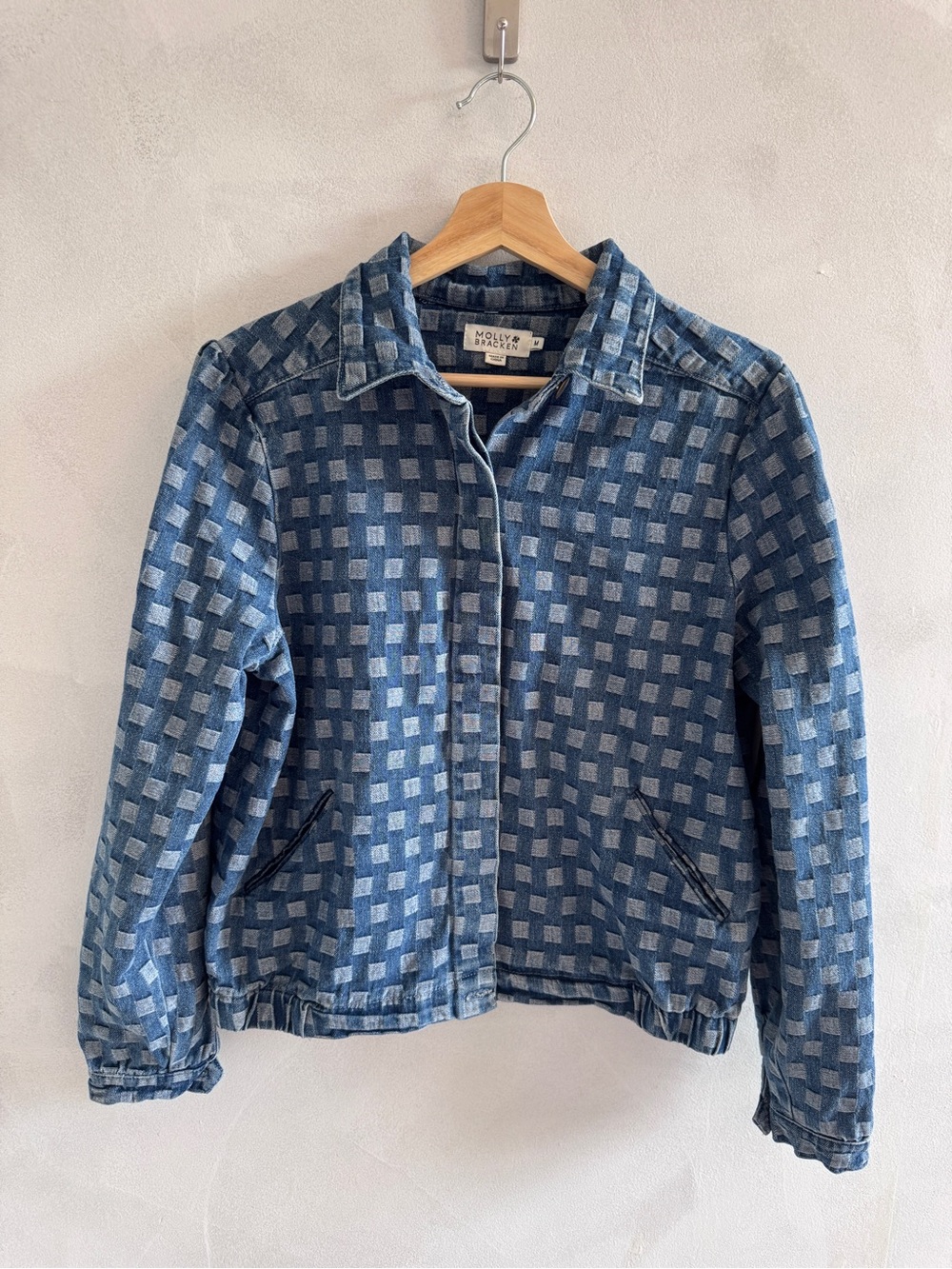 Molly Bracken - Blue Checked Denim Jacket